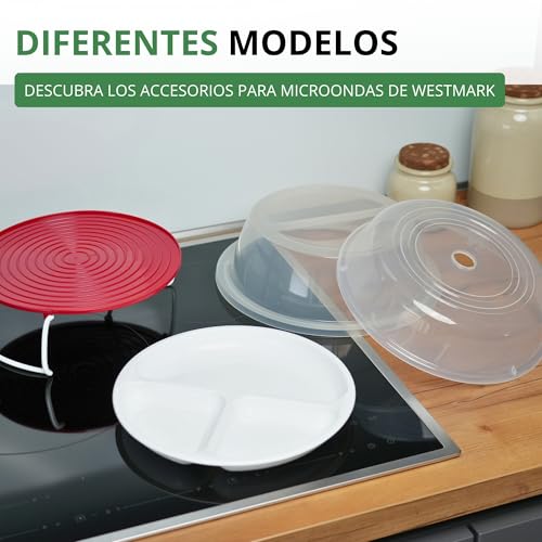 Miniatura 9 de Westmark Plato De Menú Para Microondas Con 3 Compartimentos, 2 Unidades, Diámetro: 25 Cm, Plástico, Blanco, 224022e3