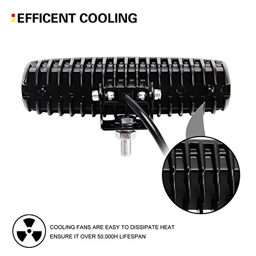 Led Light Bar Strip, Qdy 2 Pack 6'' 18W Led Work Light Spot Single Row Led Strip Offroad Fog Light Waterproof For Car Truck Marine Boat Camping Tractor Suv Utv Atvs Tanks Crane #TOP3