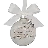 Adorno ángel, I Have An Angel In Heaven conmemorar a los Muertos, Adornos para árbol Navidad, 8 cm, Etiqueta Colgante ángel conmemorativo para decoración