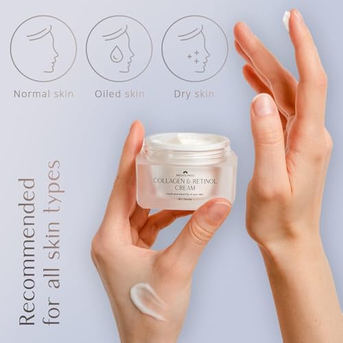 Retinol Cream for Face – Collagen Cream with Retinol – Facial Moisturizer Cream for Women and Men – Anti-Aging Face Cream for Increased Skin Elasticity and Plumpness – Day and night cream. - Image 4