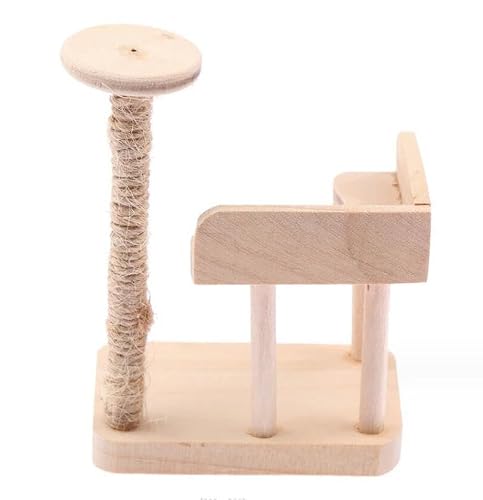 1:12 Scale 1/12 mini Furniture minihouse Miniature Cat Climbing Frame Miniature Cat Tree Farm Animals for Cat Tower Home Furniture Miniature Tower Wooden Cat mini House Birch