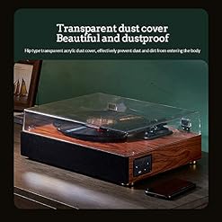 TAISK Tourne-Disque Bluetooth Tourne-Disque Vinyle Tourne-Disque avec Haut-parleurs intégrés pour disques vinyles 3… - Les Beatles, Paul McCartney, John Lennon, RIngo Starr, George Harrison TAISK Tourne-Disque Bluetooth Tourne-Disque Vinyle Tourne-Disque avec Haut-parleurs intégrés pour disques vinyles 3… – Image 3