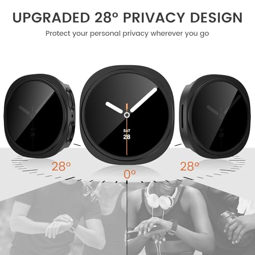 Image of Tensea [5+5Pack for Samsung Galaxy Watch 8 Screen Protector Case 44mm Accessories, Hard PC Bumper /HD Anti-Fog Tempered Glass Protective Film, Face Cover Set, Galaxy Watch 8 Case for Women Men