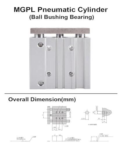 Cylindre de guidage compact pneumatique pour éliminer la torsion - 4