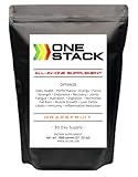ONESTACK All-in-One Supplement Powder for Daily Health, Performance, Muscle Growth, Hormone Support,