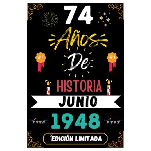 CUADERNO, 74 AÑOS DE HISTORIA JUNIO 1948 EDICIÓN LIMITADA: Regalo de 74 cumpleaños para mujeres y hombres, ideas de 74 cumpleaños... un cumpleaños... ... regalo de 74 cumpleaños para él/ella.