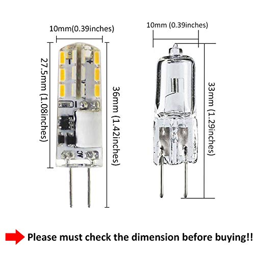 G4 Led Bulbs - Attaljus No Flicker G4 Bi Pin Led Light Bulb, 1.5W, Ac/Dc 12V, 10W T3 Halogen Bulb Equivalent, 130Lm Warm White 3000K Corn Bulbs For Rv, Ceiling Fans Lighting (10 Paks) #TOP1