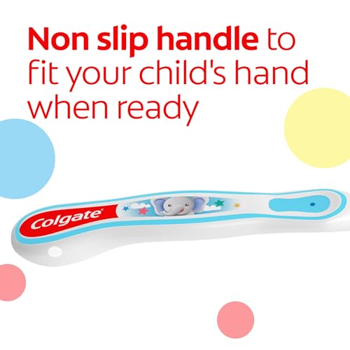 Colgate My First Baby and Toddler Toothbrush, Extra Soft Toothbrush, 6 Count