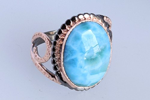 Bague larimar en argent sterling 925, le bijou idéal pour vos tenues d'été