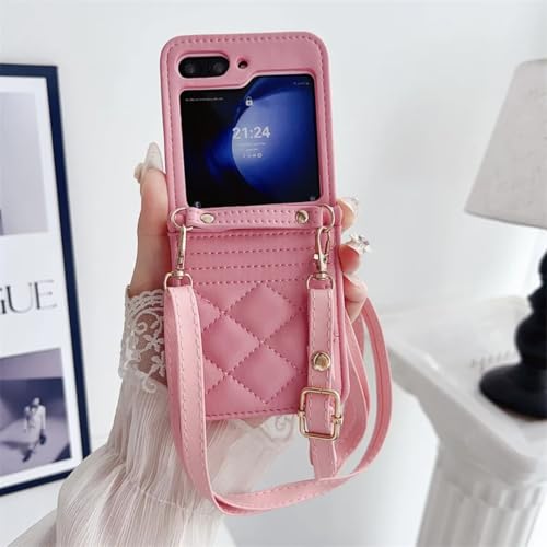 Étui portefeuille rose pour Galaxy Z Flip6, la housse chic pour vos sorties citadines