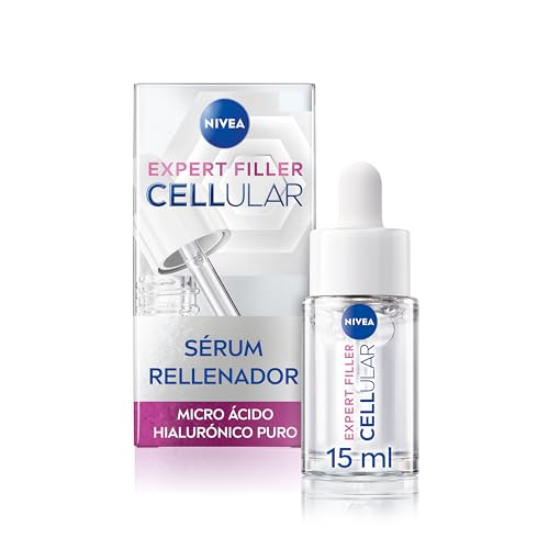 NIVEA Cellular Expert Filler - Sérum Rellenador de Arrugas - Con Micro Ácido Hialurónico - Sérum Facial Hidratante y Antiedad - Alisa las Arrugas - Textura Ligera - Todo Tipo de Piel - 15 ml