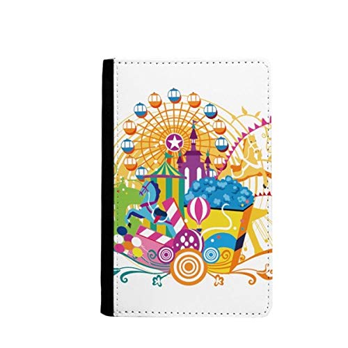 Protège-passeport multicolore grande roue | Étui portefeuille de voyage classique 3.7x5.8"