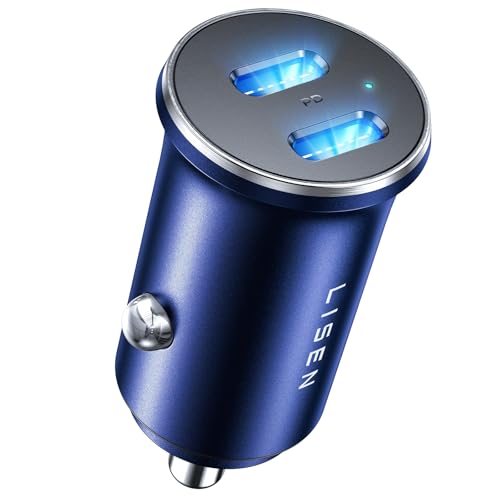LISEN 90W Zigarettenanzünder USB C, [PD3.0 Superschnelles Laden] Autoladegerät Zigarettenanzünder, KFZ Ladegerät USB C, Car Charger, Cadeau Saint Valentin für iPhone 17 16 15 Pro Max iPad Ga