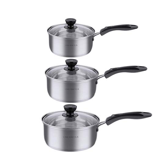 Multi-Size 6 piece Stainless Steel Pot Set Pots and Pans Set Cookware Sets Kitchenware Stainless Steel 3 Pots 2qt 3qt and 4qt By Lake Tian
