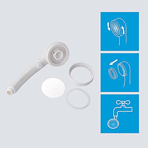 Kaiying High Pressure Handheld Shower Head With On/Off Pause Switch, 3 Spray Modes Shower Wand With Shut Off Button, Removable Camper Shower Head With Hose And Adjustable Angle Bracket (White) #TOP4