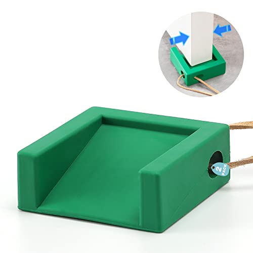 Panalo Rubber Door Stopper For Bottom Of Door - Heavy Duty Door Stop Wedge - Both Directions Anti-Slip Design Doorstop For Home Office Dorm Classroom, Fits Door Gaps 0.2 To 0.8 Inch (Green, 2 Pack) #TOP3