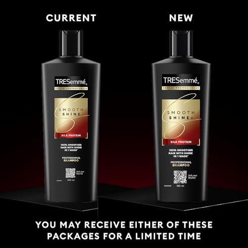 Image of TRESemme Smooth Shine+ Shampoo 180ml With Vitamin H and Silk Protein | Salon-Smooth Silky Hair| Shiny and Smooth Hair | Intense Hydration