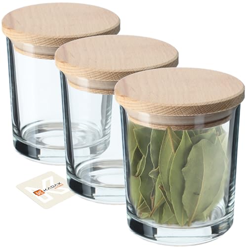 KADAX Ciotole in vetro trasparente, ciotole per snack, in vetro trasparente, ciotole per immersioni in vetro di alta qualità, per noci, gelato, salse, dessert e olive (3 x 245 ml, rotondi con