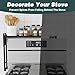 Spice Rack Shelf for Kitchen Stove, Adjustable 27 to 33 Inch Spice Rack Organizer, 4 Level Adjustable Height Stove Over Shelf for Kitchen, Fits Various Stove Lengths, Kitchen Spice Organizer (Black)