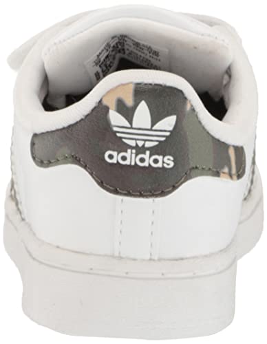 Adidas Originals Kids Superstar Sneaker, White/Olive Strata/White (Cross Strap), 9.5 Us Unisex Toddler #TOP2