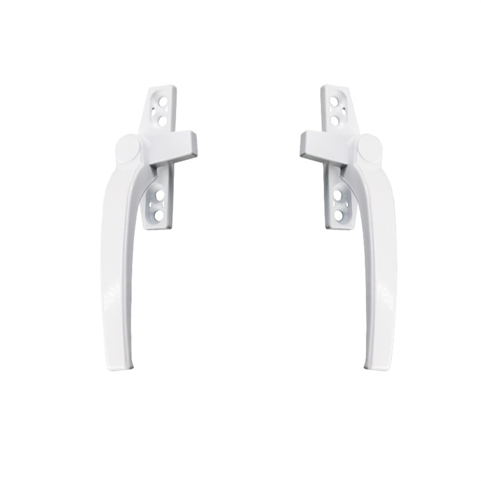 Fermi per finestre, Window Door Handle Pack of 2 Multicolor Aluminium Alloy Left Right Single Point Latch Lock(White Slap Up)