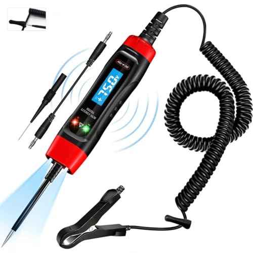 ATOBLIN Automotive Test Light 4-75V DC LCD Digital Voltage Tester with Buzzer Sound, Auto Circuit Tester with Voltmeter, Electric Test Probe Pen for Car Battery Polarity Continuity Fuses