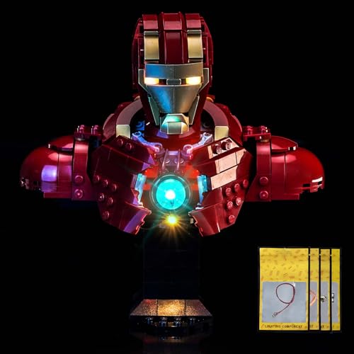 LocoLee Light kit Compatible with Lego 76327 Iron Man MK4 Bust - No Model Only Light, LED Lighting Accessories Compatible with Lego 76327 (Standard Version) - Image 8