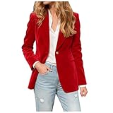 Veste De Costume à Revers, Élégant Cardigan Blouson, Blazer en Velours Côtelé à Manches Longues, Style Décontracté D'affaires.
