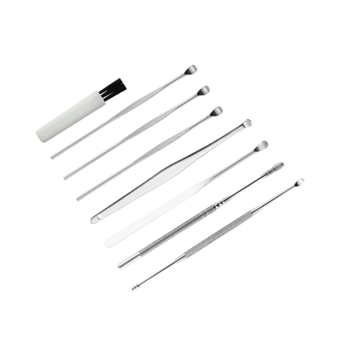 Ipetboom Stainless Steel Ear 8-Piece Set Tweezer Blackhead Extractor for Home Use
