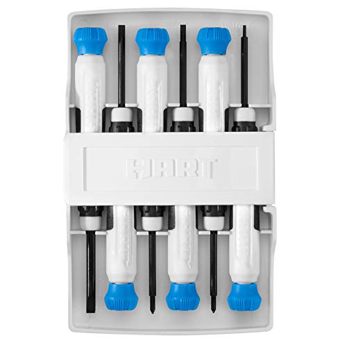 HART 6-Piece PRECISION SCREWDRIVER SET Phillips Slotted COMFORT GRIP | 360° ROTATING CAPS