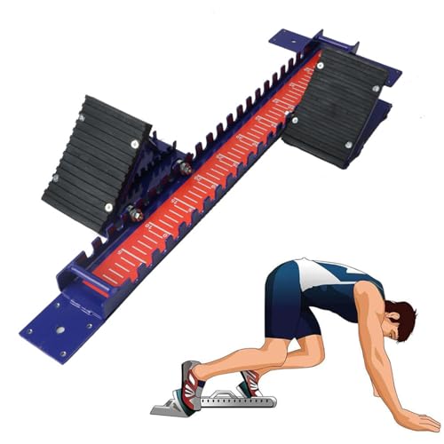 Blocco Di Partenza Per L'atletica Leggera, Dispositivo Per L'allenamento Sprint Specifico Per La Competizione Con Scala Chiara, Angolo Regolabile a 8, Ausilio Per La Corsa Professionale Per Scuola