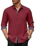 COOFANDY Men's Casual Dress Shirts Long Sleeve Button Down Business Wrinkle Free Untucked Stretch Shirts