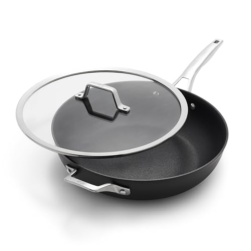 Image of Calphalon Premier Space-Saving Nonstick Cookware Set, 13-inch, Stackable, Hard-Anodized Aluminum