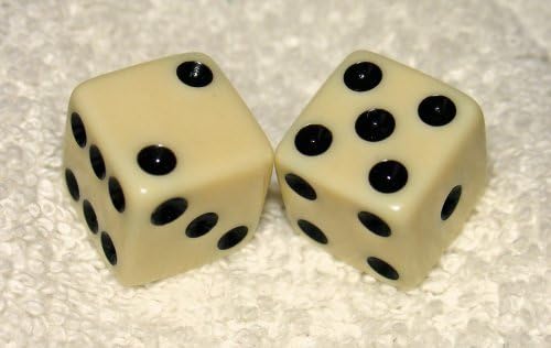 Ivory Opaque Dice Pair