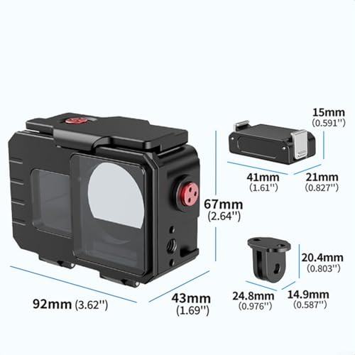 Boîtier de plongée en métal pour DJI Action 5 Pro étanche 80m - 5