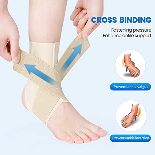 Galvaran Ankle Brace, Adjustable Breathable Compression Ankle Support，For Men And Women With Sprained Ankles, Ankle Wrap Stabilizing Ligaments, Plantar Fasciitis Relief #TOP1