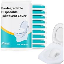 Huazu Disposable Flushable Toilet Seat Covers, 100pcs Biodegradable Seat Covers, Ideal for Airplane Trips Camping Public Restroom, Travel Pack for Potty Training