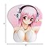 ASCENDONS Cute Soft Sexy Cartoon Girl 3D Big Breast Boobs Silicone Wrist Rest Support Mouse Pad Mat Gaming Mousepad, 3D Mouse Pads with Wrist Support