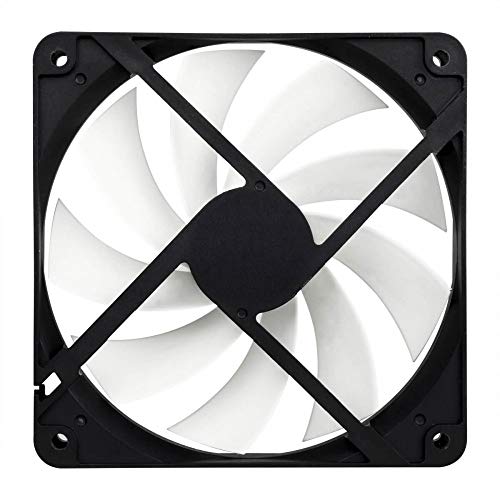 ARCTIC F12 - 120 mm Ventola, Basso Livello Rumore, Custodia Standard, CPU per PC, Cuscinetto Fluido Dinamico, Ventilazione 1350 RPM, 0,3 Sone - Nero/Bianco