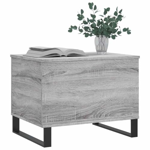Table basse gain de place gris Sonoma réglable avec rangement fermé - 5
