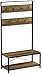 Walker Edison August Modern Farmhouse X Back Hall Tree with Bench, 72 Inch, Rustic Oak