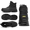 SPIEZ Steel Toe Work Boots for Men, Lightweight Slip Resistant Safety Boots with Upgraded Sole, Puncture Proof Midsole, Side Zip, Durable Construction Warehouse Footwear UK10 #1