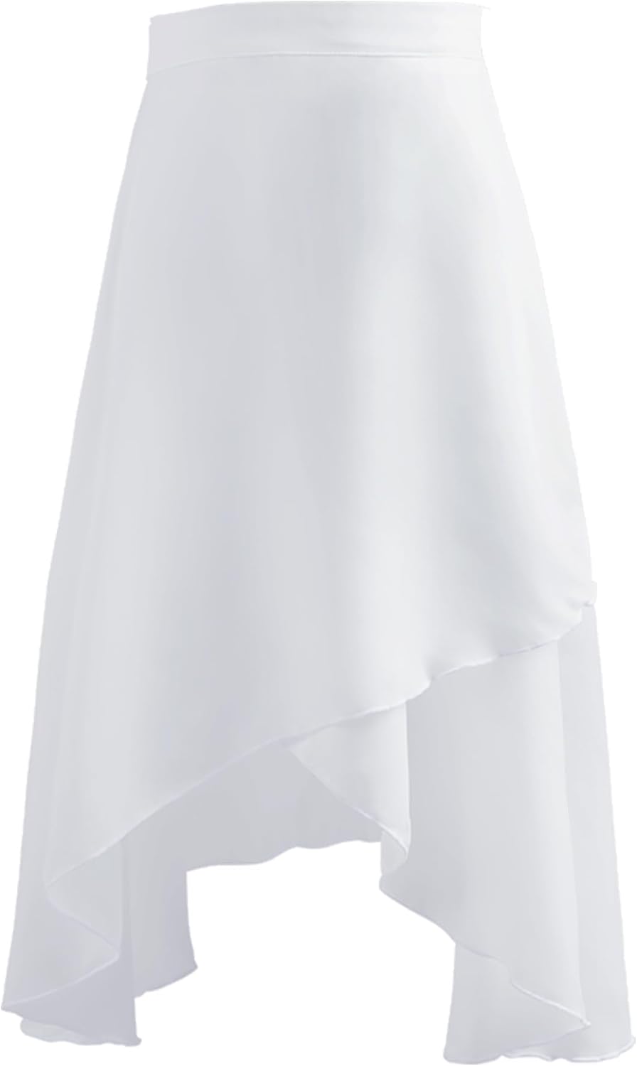 Ballet Wrap Skirts for Women, Irregular Mid-Length Dance Skirts, Ballerina Dance Wrap Skirt with Ties