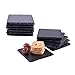 Produktbild eGenuss Schieferplatten Set (12 Stück)  Untersetzer 10x10cm  Servierplatten für Käse, Tapas, Tacos, Nachtisch, Sushis