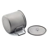 TOAKS Ultralekki tytanowy garnek składany uchwyt przenośne naczynia piknikowe z pokrywą 1100 ml 1300 ml 1350 ml 1600 ml (1100 ml)