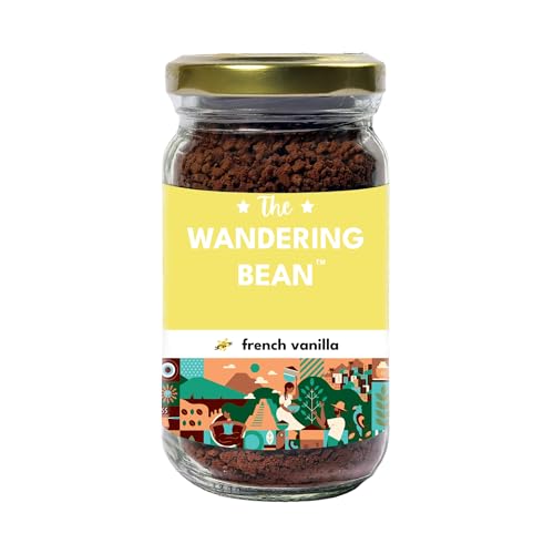 Image of The Wandering Bean Combo Pack Flavored Instant Coffee (Hazelnut + Caramel+ French Vanilla+ Cappuccino) Combo of (4x60g)