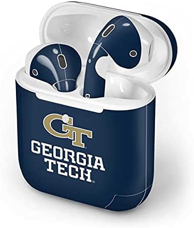 Skinit Decal Audio Skin Compatible with Apple AirPods 2 - Officially Licensed Georgia Institute of Technology GT Blue Design