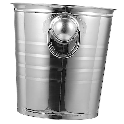 Zerodeko Cubo De Hielo De Acero Inoxidable Contenedor De Hielo para Fiestas Doble Asa para Cerveza Fiestas Casa