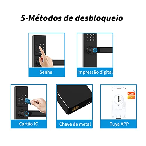 Cerradura inteligente para un hogar moderno y conectado con desbloqueo remoto Tuya 5