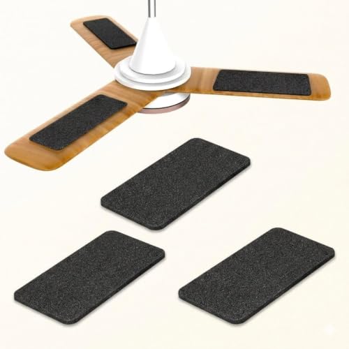 Image of Ceiling Fan Filters for Blades, Activated Coconut Shell Carbon Air Purifier Pads, Unscented Dust, Smoke, Odor & Allergen Capture, Self-Adhesive Air Filters for Household Ceiling Fans, Black